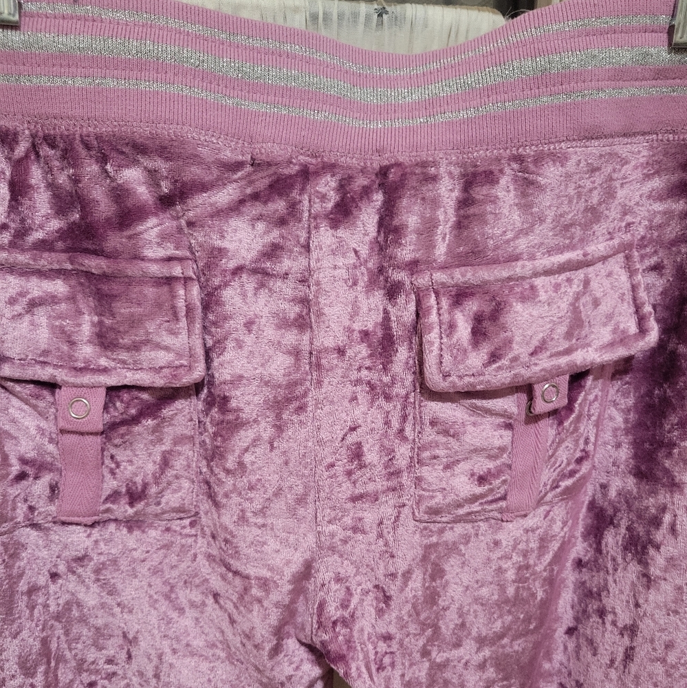 BCBGMAXAZRIA RHINESTONES  VELOUR  TRACK SUIT. - Picture 9 of 13